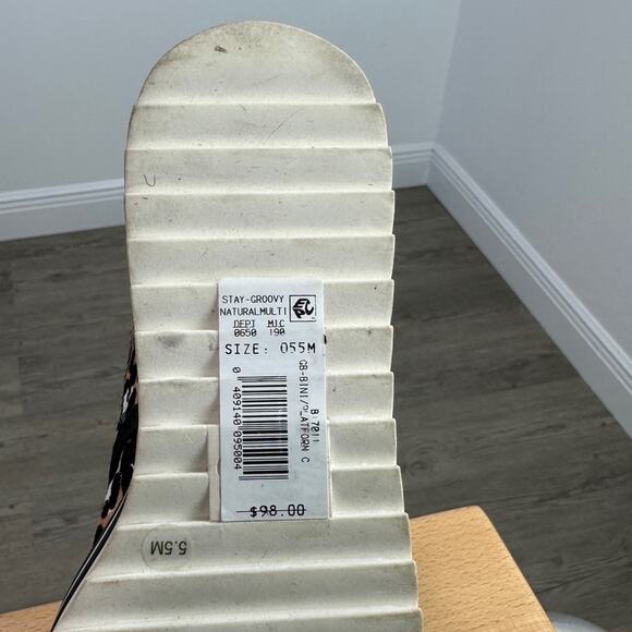 Gianni Bini Stay Groovy Platform Sneakers Dyed Calf Hair Leopard Animal 5.5 - Picture 8 of 8